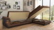 Ъглов диван Далас с посока кафяв с венге кожа - изглед 3