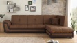 Ъглов диван Далас с посока кафяв с венге кожа - изглед 1