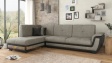 Ъглов диван Далас с посока сив с черна кожа - изглед 2