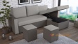 Ъглов диван Джулия универсален сиво с графит - изглед 2