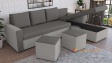 Ъглов диван Джулия XL универсален графит със сиво - изглед 2