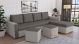 Ъглов диван Джулия XL универсален графит със сиво - изглед 1
