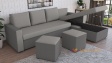 Ъглов диван Джулия XL универсален сиво с графит - изглед 2