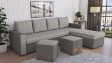 Ъглов диван Джулия XL универсален сиво с графит - изглед 1