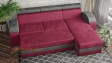 Ъглов диван Калипсо с посока бордо с графит - изглед 4