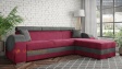 Ъглов диван Калипсо с посока бордо с графит - изглед 2