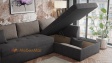 Ъглов диван Кристина с посока графит със сиво - изглед 4
