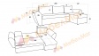 Ъглов диван Лион с посока розов - изглед 5