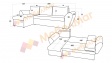 Ъглов диван Лион с посока розов - изглед 5