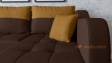 Ъглов диван Масина с посока кафяв с горчица - изглед 2