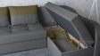 Ъглов диван Масина с посока сив със зелено - изглед 4