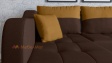 Ъглов диван Масина с посока кафяв с горчица - изглед 2