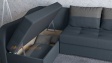 Ъглов диван Масина с посока син със сиво - изглед 4