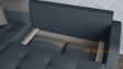 Ъглов диван Масина с посока син със сиво - изглед 3