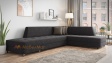 Ъглов диван Натали с посока графит - изглед 1
