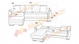 Ъглов диван Нютън универсален кафяв с бежово - изглед 7