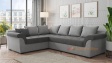 Ъглов диван Памела XL с посока графит със сиво - изглед 1