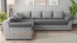 Ъглов диван Памела XL с посока графит със сиво - изглед 2