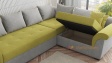 Ъглов диван Памела XL с посока зелен със сиво - изглед 4