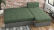 Ъглов диван Силви универсален зелен със сиво - изглед 4