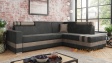Ъглов диван Смарт с посока графит със сиво - изглед 1