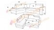 Ъглов диван Смарт с посока светло кафяв с кафяво - изглед 5