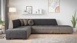 Ъглов диван Сохо с посока графит със сиво - изглед 1
