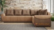 Ъглов диван Темпо с посока светло кафяв с кафяво - изглед 2