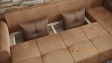 Ъглов диван Темпо с посока светло кафяв с кафяво - изглед 3