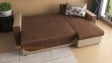Ъглов диван Тея универсален кафяв с бежова кожа - изглед 5