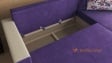 Ъглов диван Тея универсален лилав с бежова кожа - изглед 3