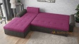 Ъглов диван Валерия с посока черен с лилаво - изглед 4
