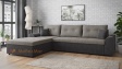 Ъглов диван Валерия с посока тъмно сив със сиво - изглед 1