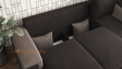 Ъглов диван Валета S с посока кафяв със светло кафяво - изглед 3