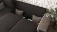 Ъглов диван Валета S с посока кафяв със светло кафяво - изглед 3