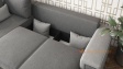 Ъглов диван Валета S с посока тъмно сив със сиво - изглед 3