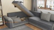 Ъглов диван Верона с посока графит със сиво - изглед 3