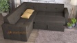 Ъглов диван Виола с посока кафяв - изглед 2