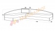 Ъглови легла Галати с включени матраци Бонел 82/190 дъб вотан светъл с антрацит - изглед 3