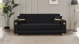 Диван Анталия триместни черен - изглед 2 - МебелМаг Диван Анталия триместни черен - изглед 2