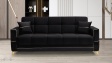 Диван Астон триместни черен - изглед 2 - МебелМаг Диван Астон триместни черен - изглед 2