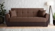 Диван Беланот триместни кафяв с кафява кожа - изглед 2 - МебелМаг Диван Беланот триместни кафяв с кафява кожа - изглед 2