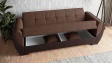 Диван Беланот триместни кафяв с кафява кожа - изглед 3 - МебелМаг Диван Беланот триместни кафяв с кафява кожа - изглед 3