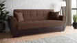 Диван Беланот триместни кафяв с кафява кожа - изглед 1 - МебелМаг Диван Беланот триместни кафяв с кафява кожа - изглед 1