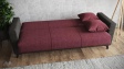 Диван Долче триместни бордо с черно - изглед 4