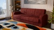 Диван Кони триместни бордо - изглед 1