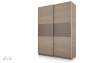 Гардероб Хартфорт с плъзгащи врати мока с лате - изглед 1 - МебелМаг Гардероб Хартфорт с плъзгащи врати мока с лате - изглед 1