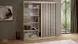 Гардероб Верона с плъзгащи врати дъб артисан с тъмен норвежки бор - изглед 2