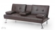 Клик-клак канапе Лийн двуместни кафяв - изглед 3 - МебелМаг Клик-клак канапе Лийн двуместни кафяв - изглед 3