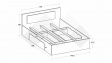 Спалня 160/200 Латте с включен матрак Бонел 160/200 тъмен норвежки бор - изглед 6 - МебелМаг Спалня 160/200 Латте с включен матрак Бонел 160/200 тъмен норвежки бор - изглед 6